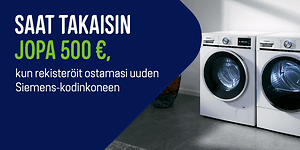 Siemens-kodinkoneet ja cashback-hyvitys