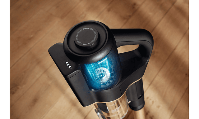 Miele Duoflex HX1 trådløs stavstøvsuger med fokus på den kraftige motoren
