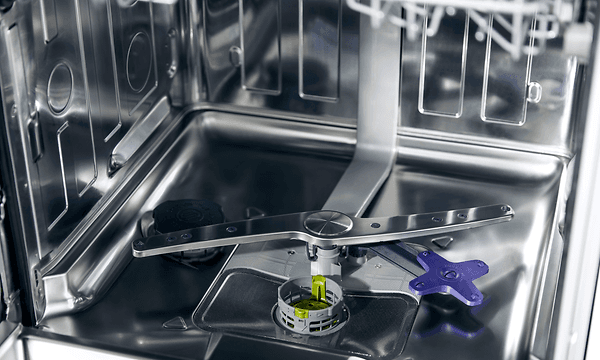 Inside of a dishwasher