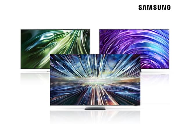 Tre Samsung Smart-TV-er og logo