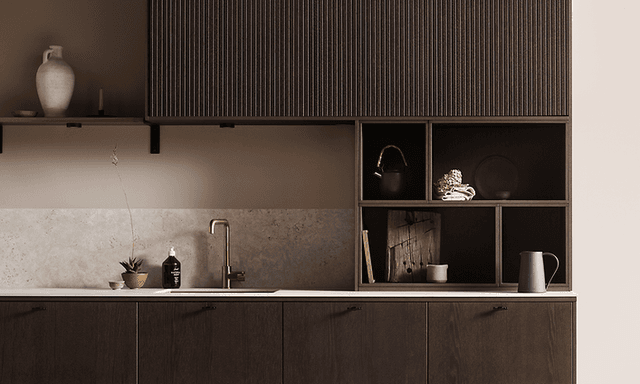 Epoq_Edge_Pillar_Dark Oak_Dekton Sabbia_Mora_Brass tap_1600x920