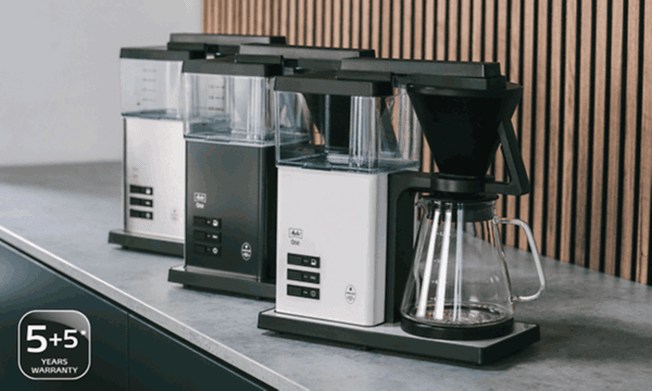 Melitta One kaffetrakter i tre forskjellige farger