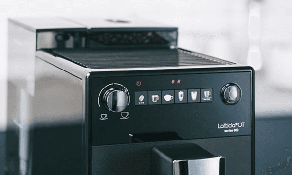Melitta Latticia OT kaffemaskin nærbilde på kaffekvernen