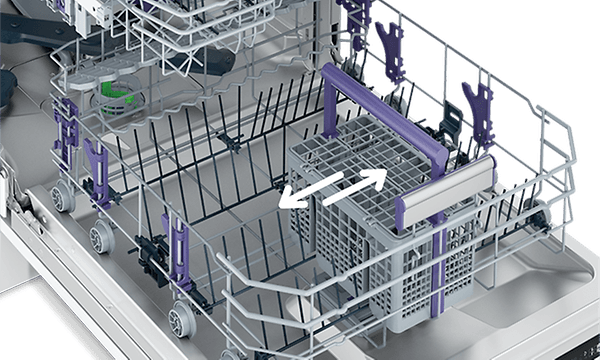 Sliding Cutlery Basket on Dishwasher from Beko