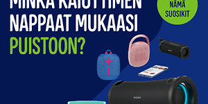 Minkä kaiuttimen nappaat mukaasi puistoon? Tsekkaa nämä suosikkituotteet Gigantissa