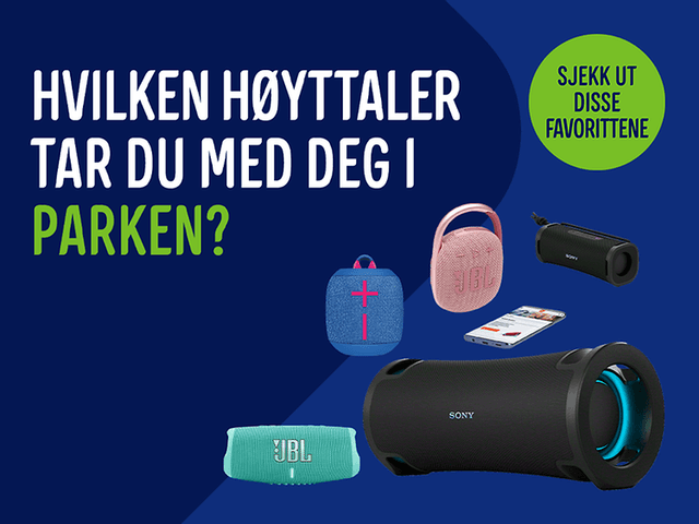 Hvilken høyttaler tar du med deg i parken?