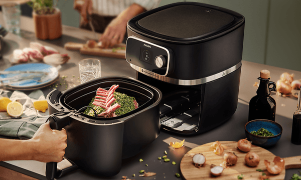 Philips Combi XXL Airfryer, utstyrt med et integrert steketermometer
