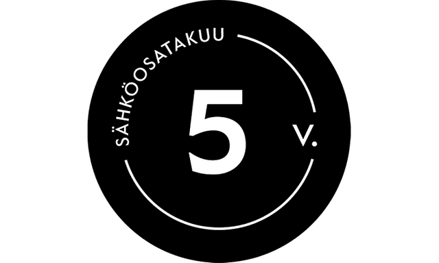 5 vuoden sähköosatakuu