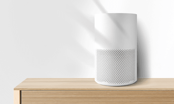 White Apt air purifier 255 on a wooden table