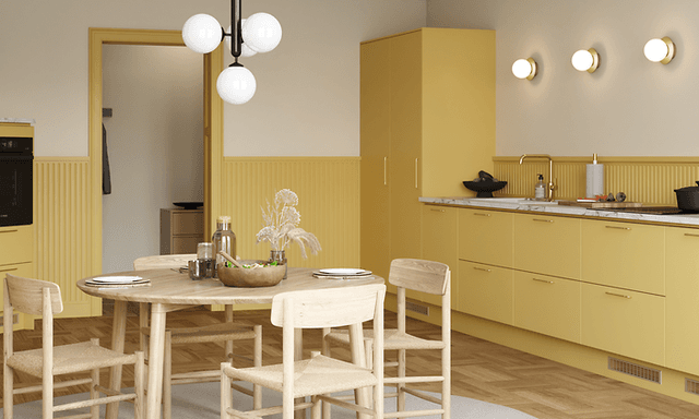 Trend mellow Epoq-kjøkken med ventilator integrert i taket