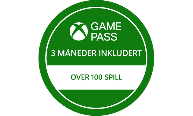Xbox splash-logo med tekst 3 måneder er inkludert, over 100 spill