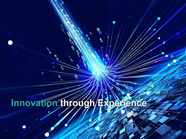 Hisense toppbanner med teksten Innovation through Experience