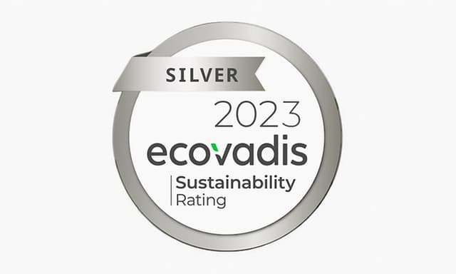 ECOVadis silver badge for sustainability rating