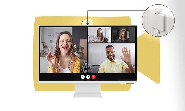 Samsung Smart Monitor M8 med et SlimFit-kamera