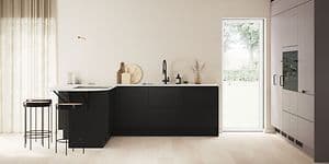 Epoq - Køkken uden overskabe - Epoq Trend Taupe og Pure Matt Black køkken