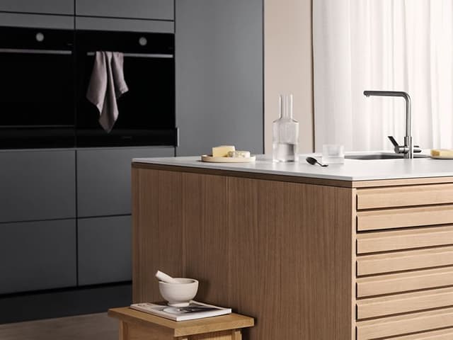 Epoq Trend Blue Harmony kjøkken med Epoq Lamella kjøkkenøy