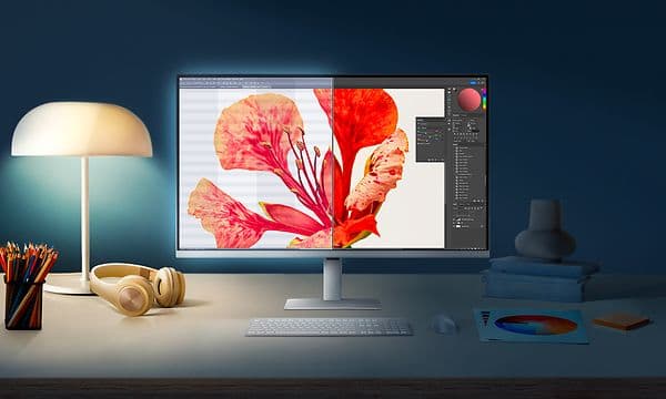 Samsung ViewFinity Monitor fremhever lysstyrke og farger til miljøet