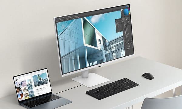 Samsung ViewFinity-skjerm med flere porter for enkelt oppsett
