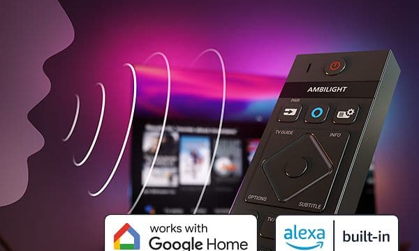 Philips TV som fungerer med Google Assistent og har Alexa innebygd