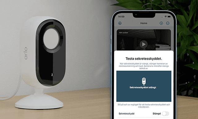 Arlo - Essential 2K Indoor Camera - Privacy Lens SE