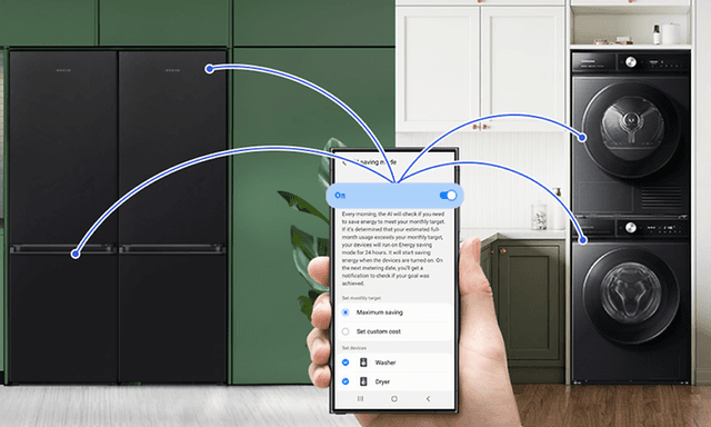 Samsung Bespoke AI Smartappen med Energy Mode