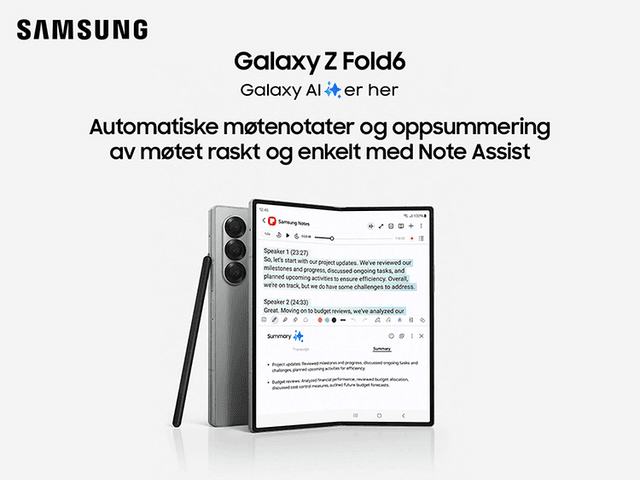 Samsung Galaxy Z Fold6  Z Flip6 og teksten Galaxy AI er her