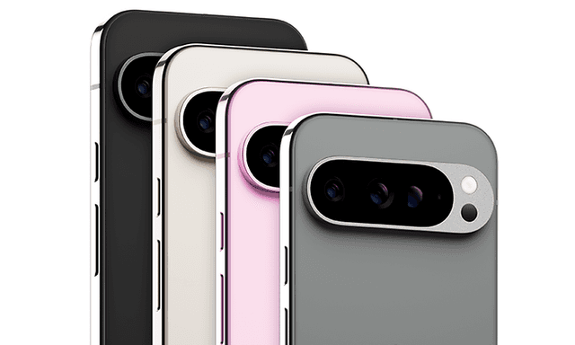 Google Pixel 9 Pro-serien i forskellige størrelser og farver