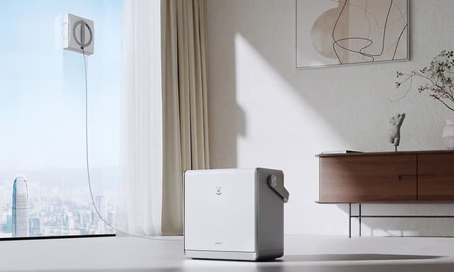 Ecovacs Winbot W2 OMNI vindusvaskerobot med multifunksjonsstasjon