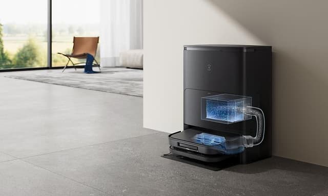 Ecovacs X5 MONI robotstøvsuger i ladestasjon