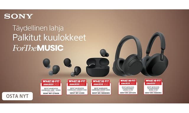 Sony-kuulokkeet tarjoavat erinomaisen äänenlaadun