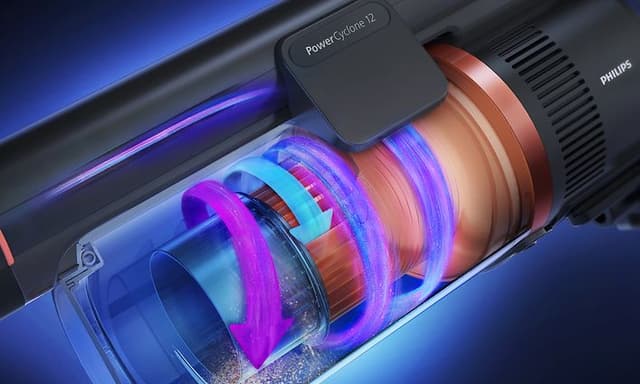 Øg effektiviteten og forlæng driftstiden med Philips Power Cyclone-teknologi