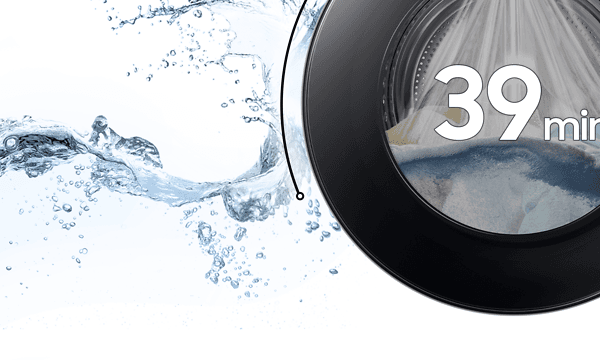 Samsung - Washing machine with SuperSpeed program of 39 minutes of wash