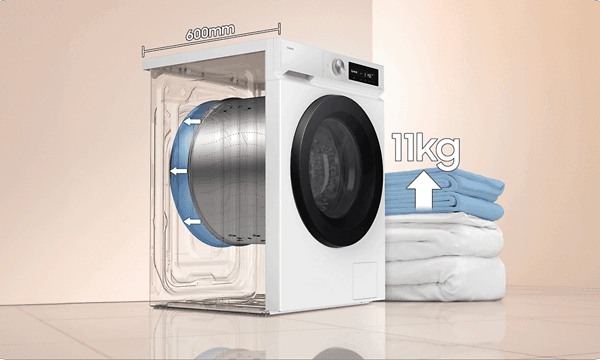 Samsung - SpaceMax and Samsung washing machine with 11 kg logo