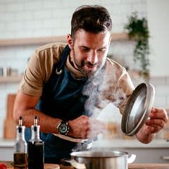 Fathers Day - Hobby Chef - Man cooking in kitchen