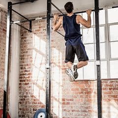 Man working out in studio