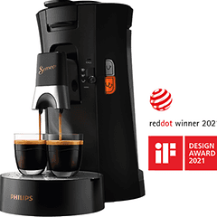 Senseo kaffemaskine der brygger to kopper kaffe og Red Dot-pris