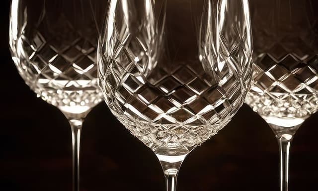 Guide - MDA - Display of wine glasses against dark wooden background