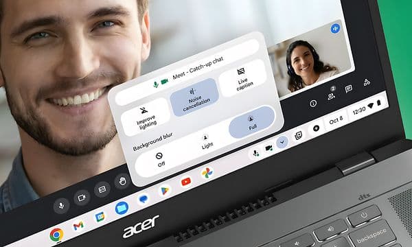 Kannettava tietokone - Acer Chromebook Plus 515 ja selkeät videopuhelut