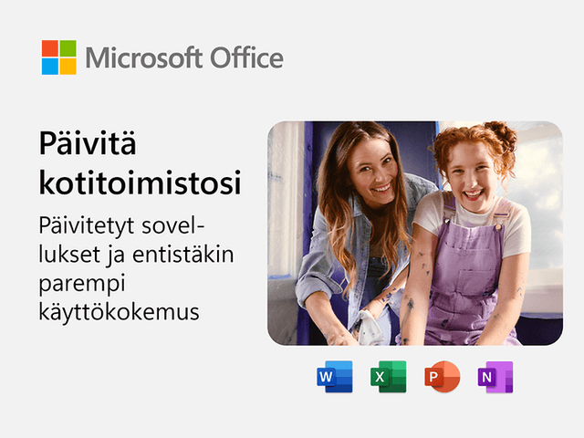 Microsoft Office 2024 Home -banneri ja teksti ´Päivitä kotitoimistosi´