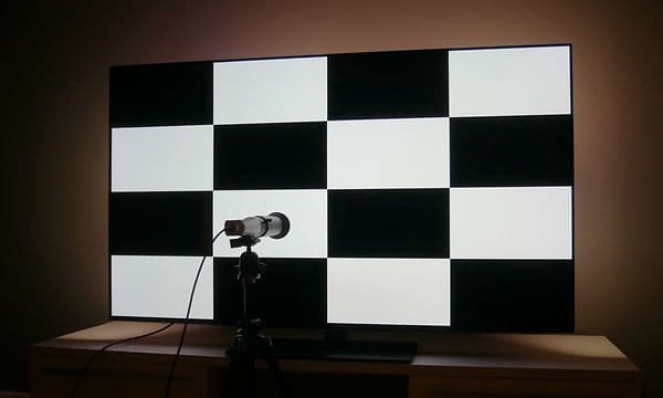 LCD-skärm med ANSI-rutmönster