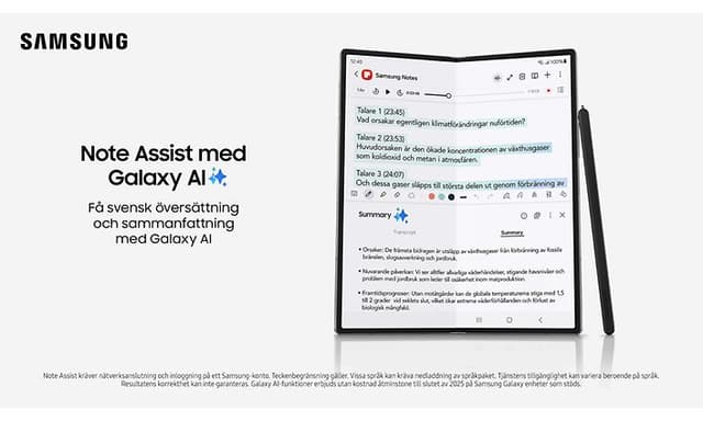 Note Assist på svenska