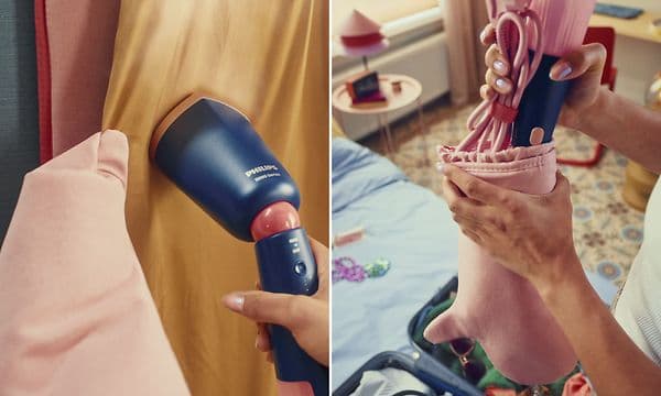 Handhållen steamer - Bildkollektion med Philips steamer i oliika sättningar.