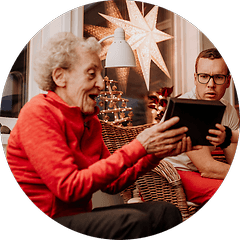 Circled Xmas Gift Grandparents