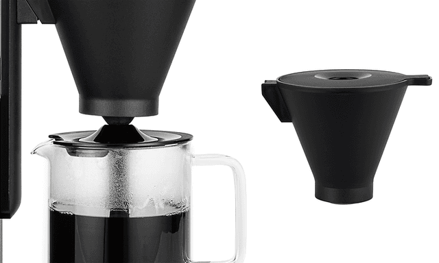 Wilfa kaffemaskine med automatisk drypstop og filterholder