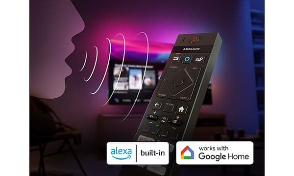 Philips TV - Ääniavustaja - Sisäänrakennettu Alexa ja Google Assistant –yhteensopivuus 