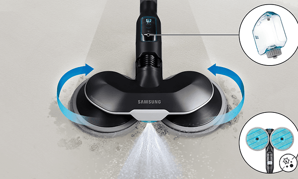 Samsung Jet Plus Pro Extra - Spray spinning sweeper - Kovat lattiat pyyhkivä suulake 