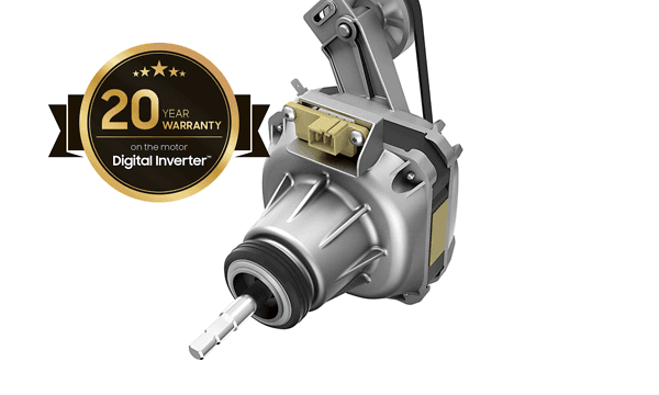 Samsung dryer with 20 year warranty on motor