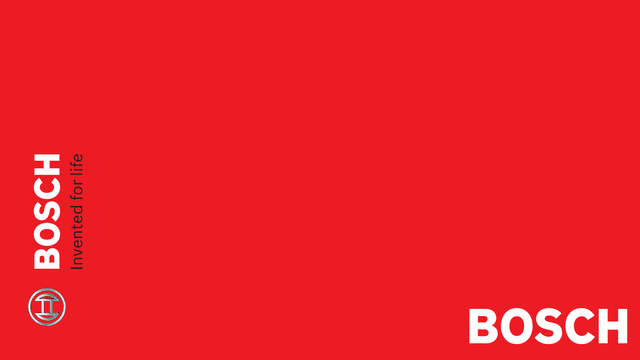 Bosch-logo på rød baggrund