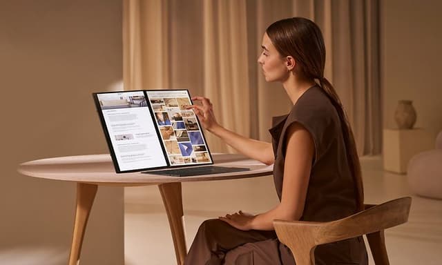 ASUS Zenbook DUO OLED ja tehokas 75 Wh akku