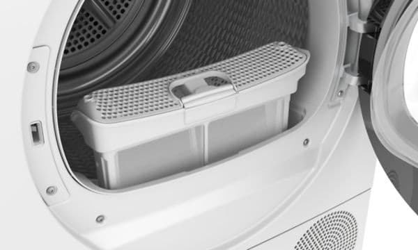 Bosch tørretumbler med filter der samler fnug